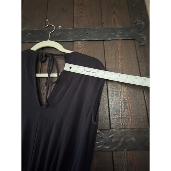 Cabi Romper Size XS Black Long Sleeveless Lined Pockets Pleated Slimming Waist - Picture 13 of 14